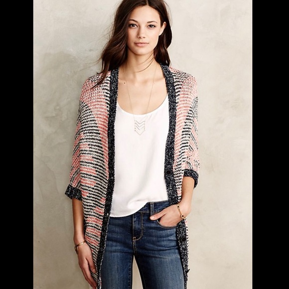 Anthropologie Sweaters - Moth Carrefour Jacquard  Open Cardigan